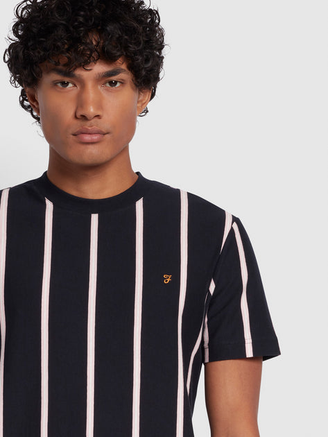 2022最新式 グレー FARAH &WAKE PRINTED STRIPED Tシャツ - トップス