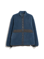 Elias Full Zip Fleece In Deep Blue