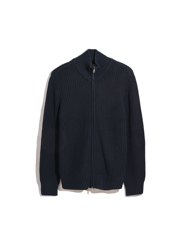 Crestone Zip Through Cardigan In True Navy