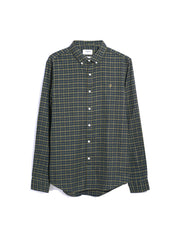 Alban Slim Fit Check Shirt In True Navy