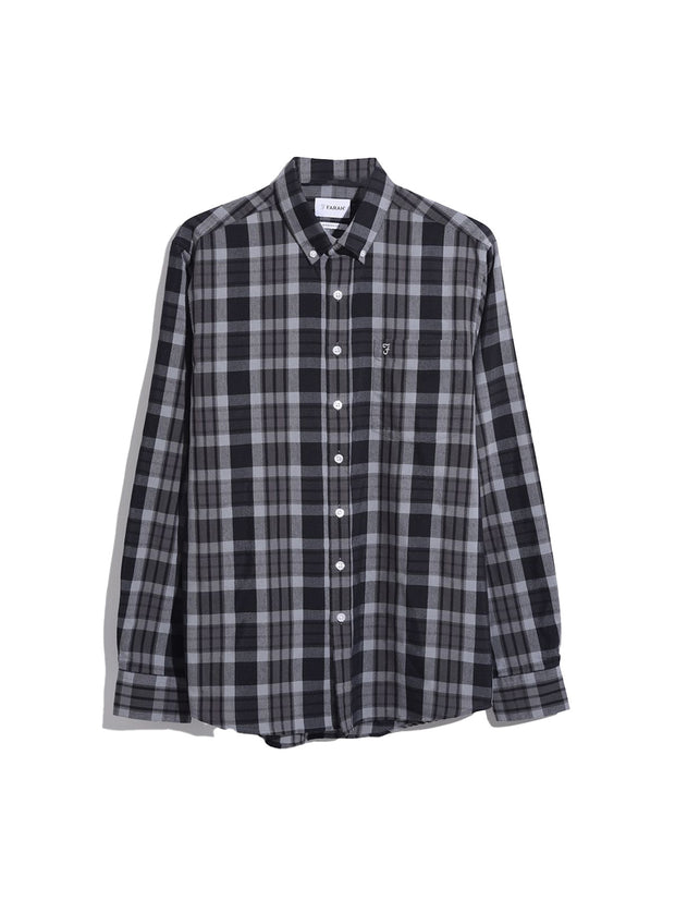 Crawford Check Long Sleeve Shirt In Black