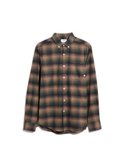 Fiennes Casual Fit Check Shirt In Russet