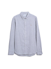 Alban Slim Fit Check Shirt In Grey Marl