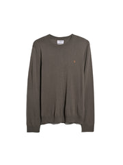 Mullen Merino Wool Crew Neck Sweater In Mushroom Grey