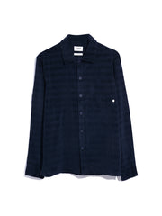 Liebling Corduroy Check Overshirt In True Navy