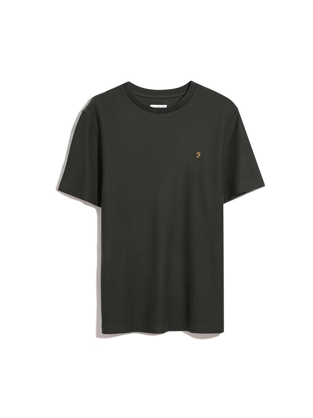 Fairweather Jacquard T-Shirt In Washed Black