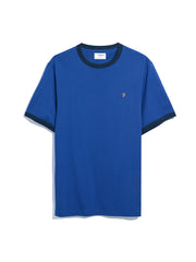 Groves Regular Fit Ringer T-Shirt In Dusk Blue