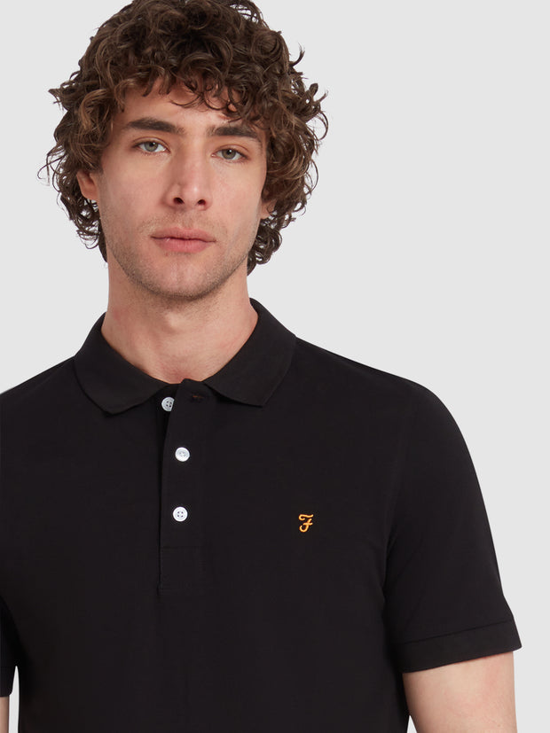 Blanes Organic Cotton Polo Shirt In Black