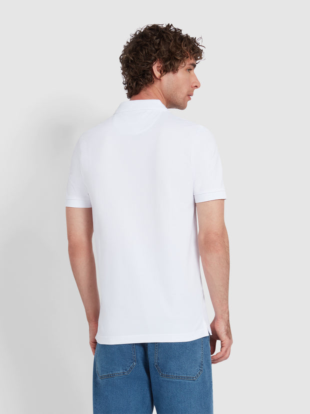 Blanes Slim Fit Poloshirt aus Bio-Baumwolle in Weiß