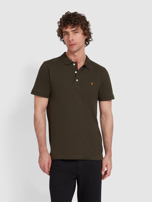 Blanes Organic Cotton Polo Shirt In Evergreen