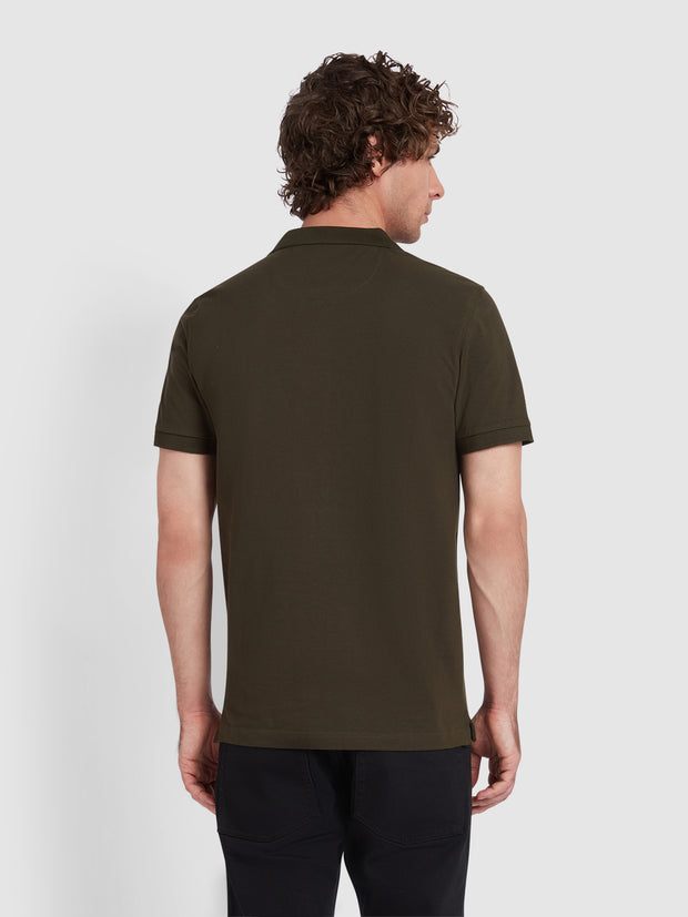 Blanes Schmal geschnittenes Poloshirt aus Bio-Baumwolle in Evergreen