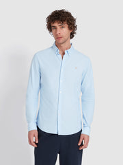 Brewer Chemise Oxford ajustée en coton biologique - Sky Blue