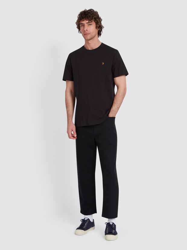 Danny Regular Fit Organic Cotton T-Shirt In Black