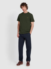 Danny Regular Fit Organic Cotton T-Shirt In Evergreen