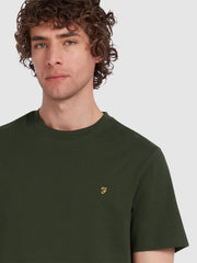 Danny Regular Fit Organic Cotton T-Shirt In Evergreen