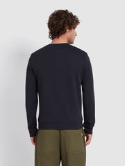 Tim Organic Cotton Crew Neck Sweatshirt In True Navy