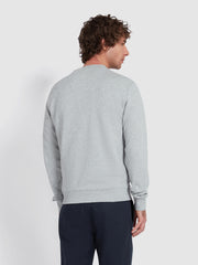 Tim Organic Cotton Crew Neck Sweatshirt In Light Grey Marl