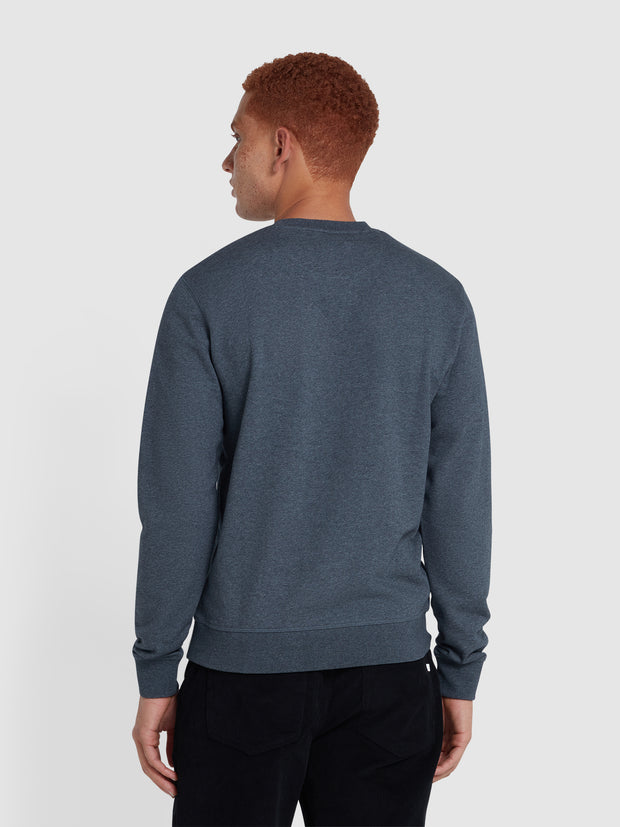 Tim Organic Cotton Crew Neck Sweatshirt In Farah Grey Marl