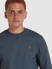 Tim Organic Cotton Crew Neck Sweatshirt In Farah Grey Marl