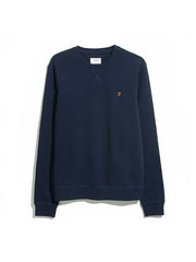 Tim Organic Cotton Crew Neck Sweatshirt In True Navy