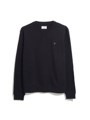 Tim Organic Cotton Crew Neck Sweatshirt In Black