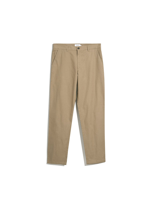 Norwood Regular Fit Cotton Hopsack Trousers In Beige