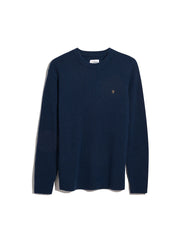 Halton Rib Sweater In Deep Blue