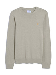 Mullen Cotton Crew Neck Sweater In Hazelnut Marl