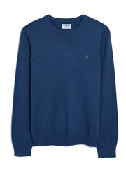 Mullen Cotton Crew Neck Sweater In Cold Metal Marl