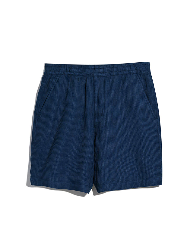 Redwald Waffle Shorts In Cold Metal