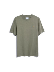 Danny Regular Fit Organic Cotton T-Shirt In Farah Khaki Marl