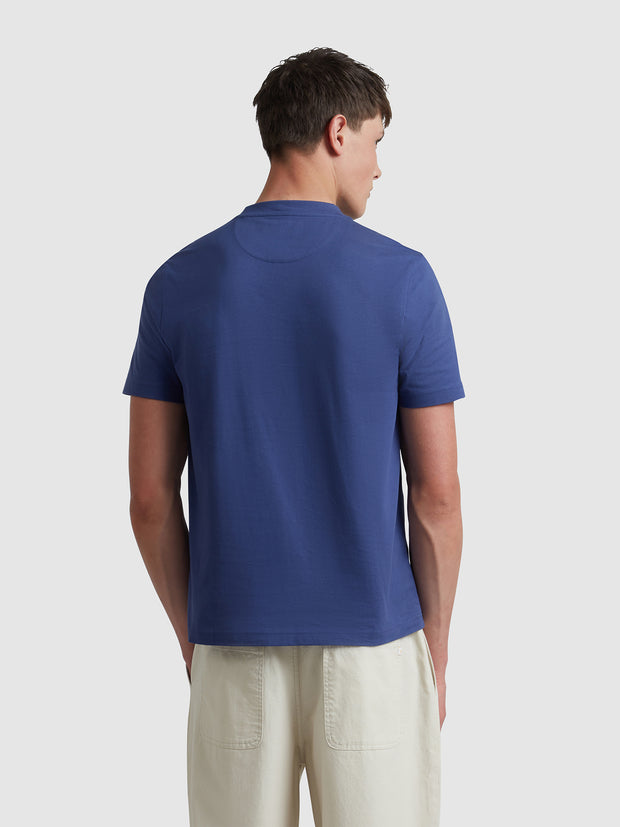 Danny Regular Fit Organic Cotton T-Shirt In Sigil Blue