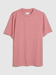 Danny Regular Fit Organic Cotton T-Shirt In Carnation Pink Marl