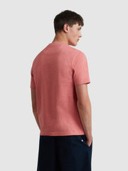 Danny Regular Fit Organic Cotton T-Shirt In Carnation Pink Marl