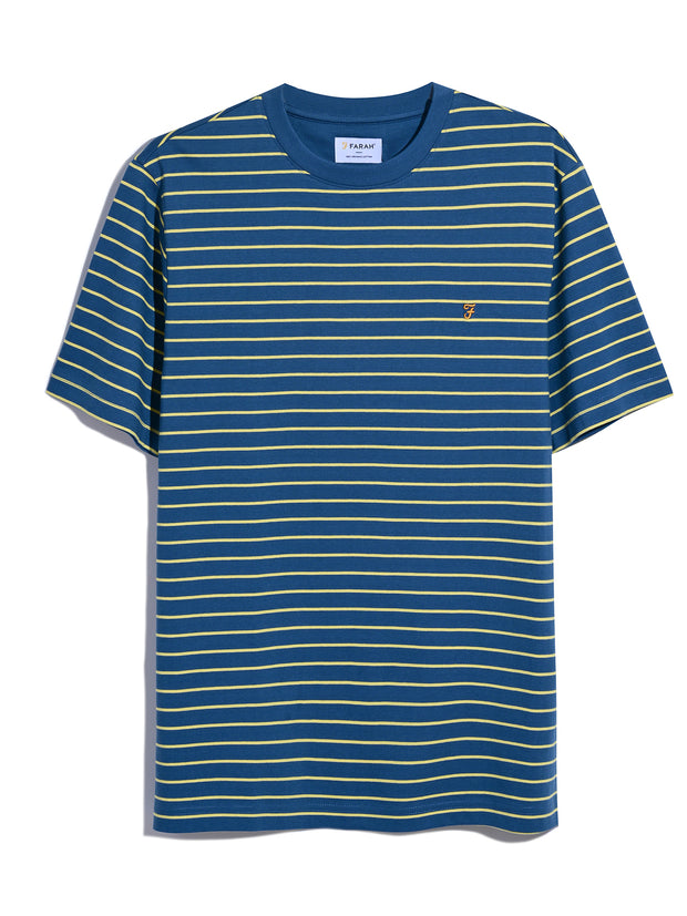 Oakland Bretton Stripe T-Shirt In Cold Metal