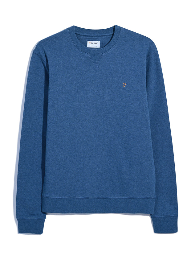 Tim Organic Cotton Crew Neck Sweatshirt In Cold Metal Marl