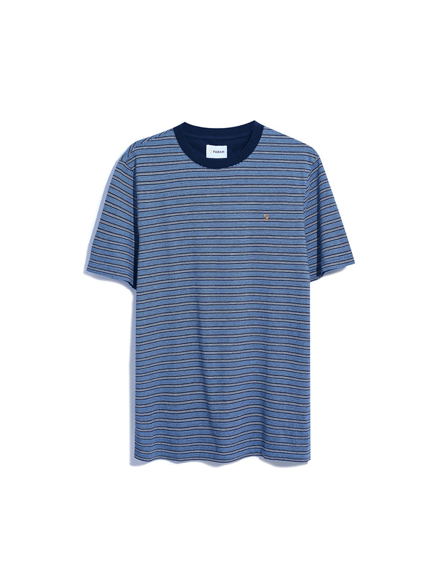 Wilmot Regular Fit Striped T-Shirt In True Navy