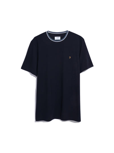 Alvin Regular Fit Tipped T-Shirt In Black