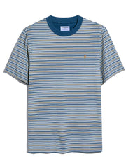 Danny Stripe T-Shirt In Cold Metal