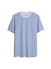 Danny Stripe Short Sleeve T-Shirt In Arctic Blue