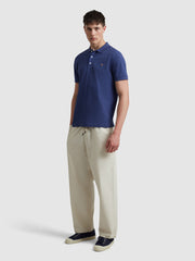 Blanes Organic Cotton Polo Shirt In Sigil Blue