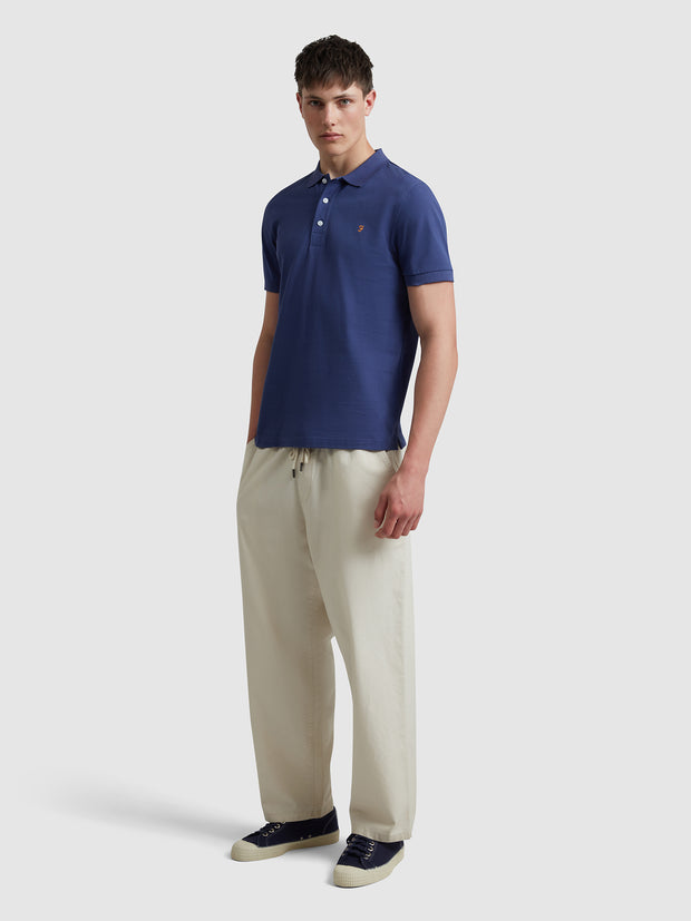 Blanes Organic Cotton Polo Shirt In Sigil Blue