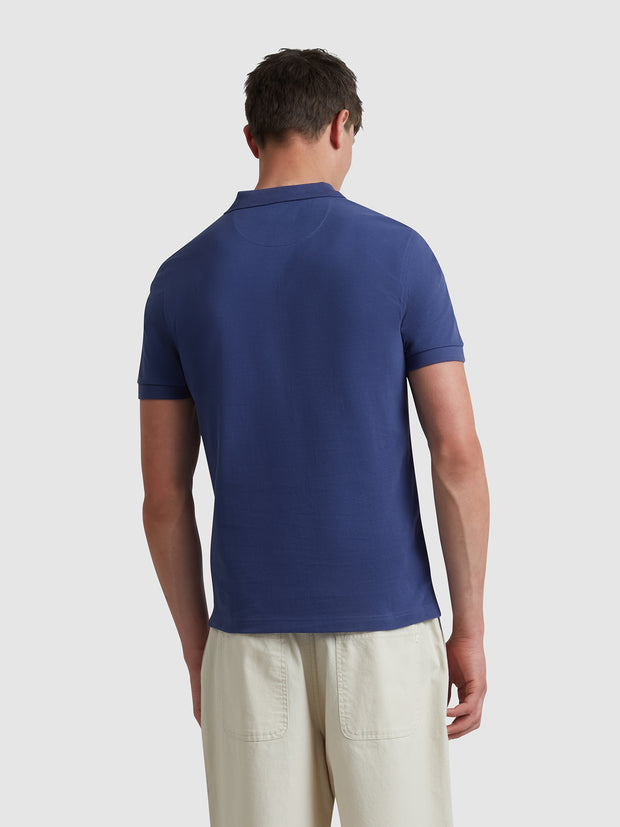 Blanes Organic Cotton Polo Shirt In Sigil Blue