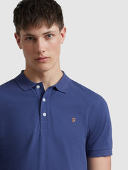 Blanes Organic Cotton Polo Shirt In Sigil Blue