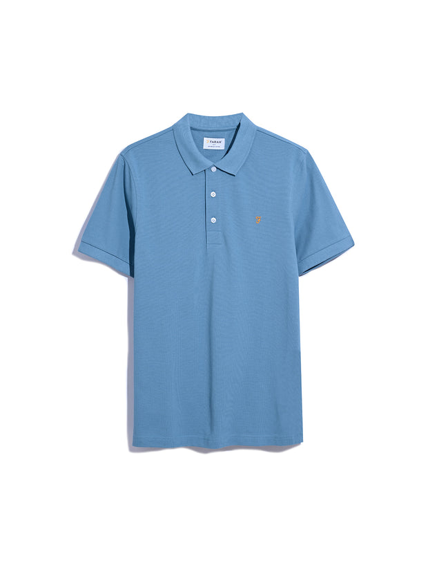 Blanes Organic Cotton Polo Shirt In Para Blue