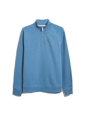 Jim Organic Cotton Quarter Zip Sweatshirt In Para Blue