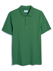 Forster Textured Polo Shirt In Green Meadow