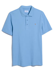 Forster Textured Polo Shirt In Powder Blue