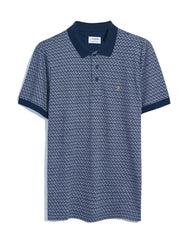 Tibbatt Jacquard Polo Shirt In True Navy