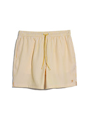 Colbert Seersucker Stripe Swim Shorts In Saffron Yellow